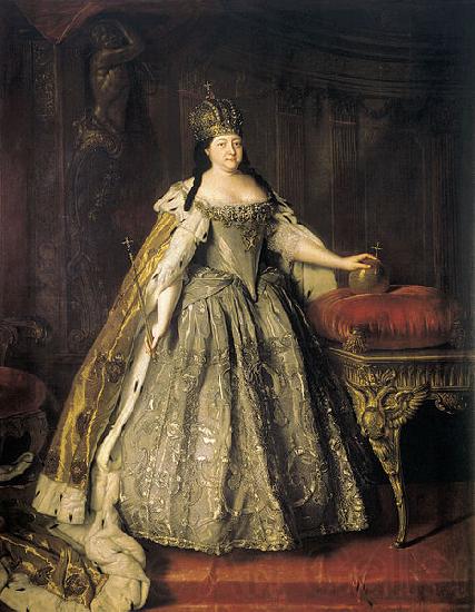 Louis Caravaque Portrait of Empress Anna Ioannovna Norge oil painting art
